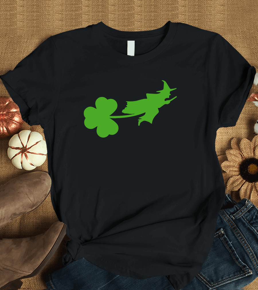 Wicked Witch Riding Shamrock T-Shirt