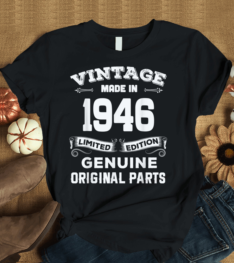 Vintage Made in 1946 Genuine Original Parts T-Shirt