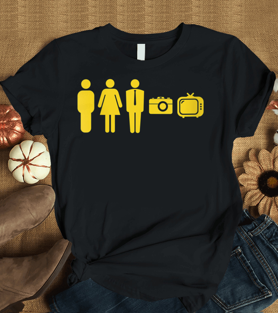 Person Woman Man Camera TV Icons T-Shirt
