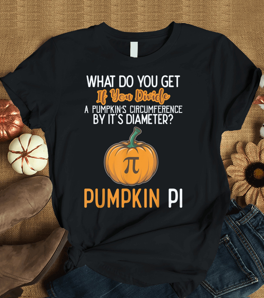 Funny Pumpkin Pi Math Teacher Halloween Costume Joke T-Shirt