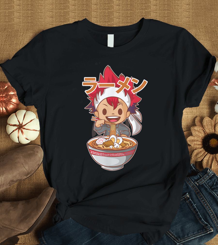 Ramen Anime Character Eating Noodles T-Shirt