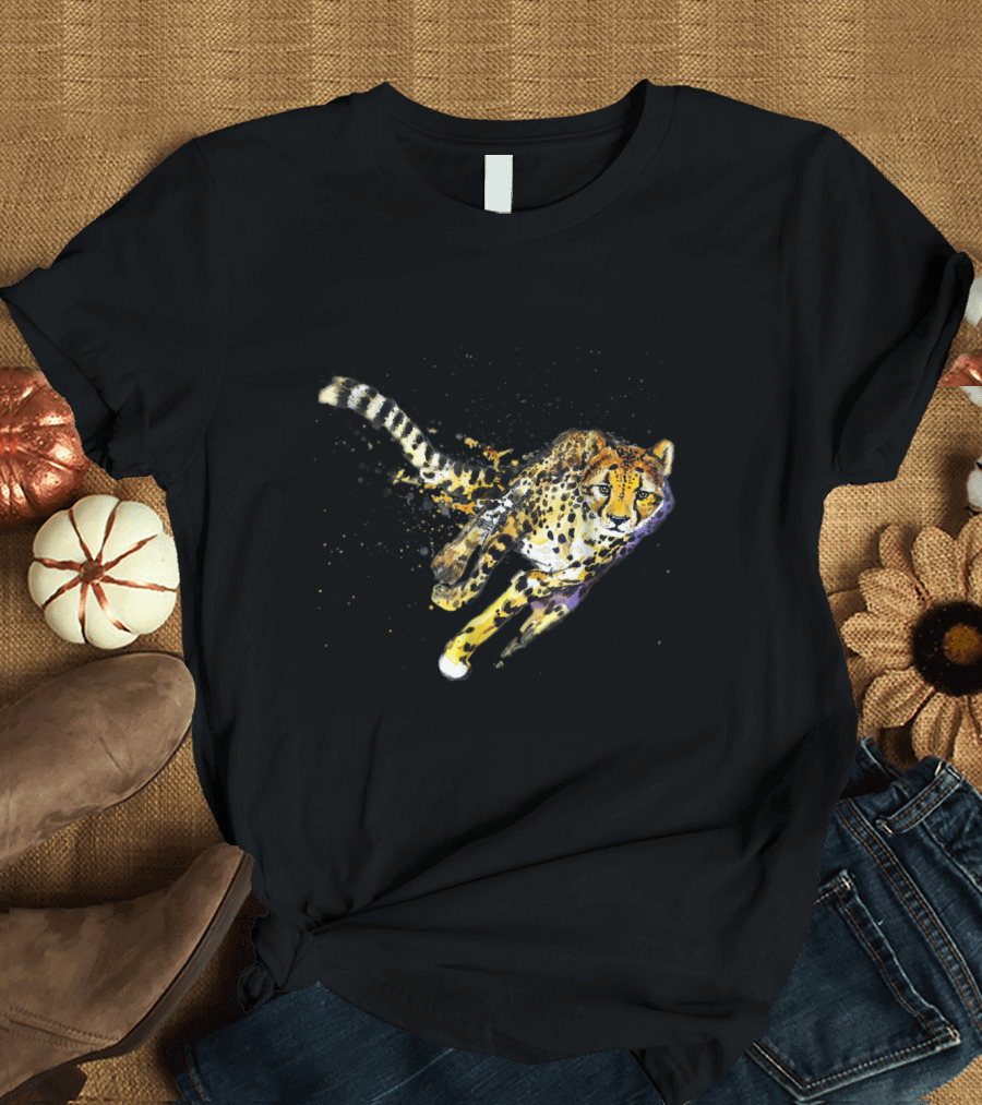 Cool Cheetah in Motion Dynamic Running T-Shirt