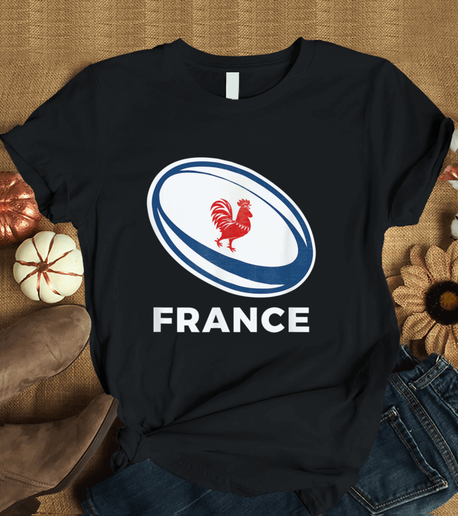 France Rugby Rooster Emblem T-Shirt