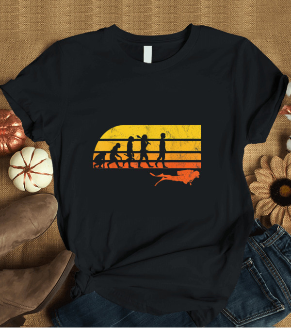 T-Shirt: Evolution of Dive Scuba Diver Underwater Adventure T-Shirt Evolution of Dive Scuba Diver Underwater Adventure T-Shirt