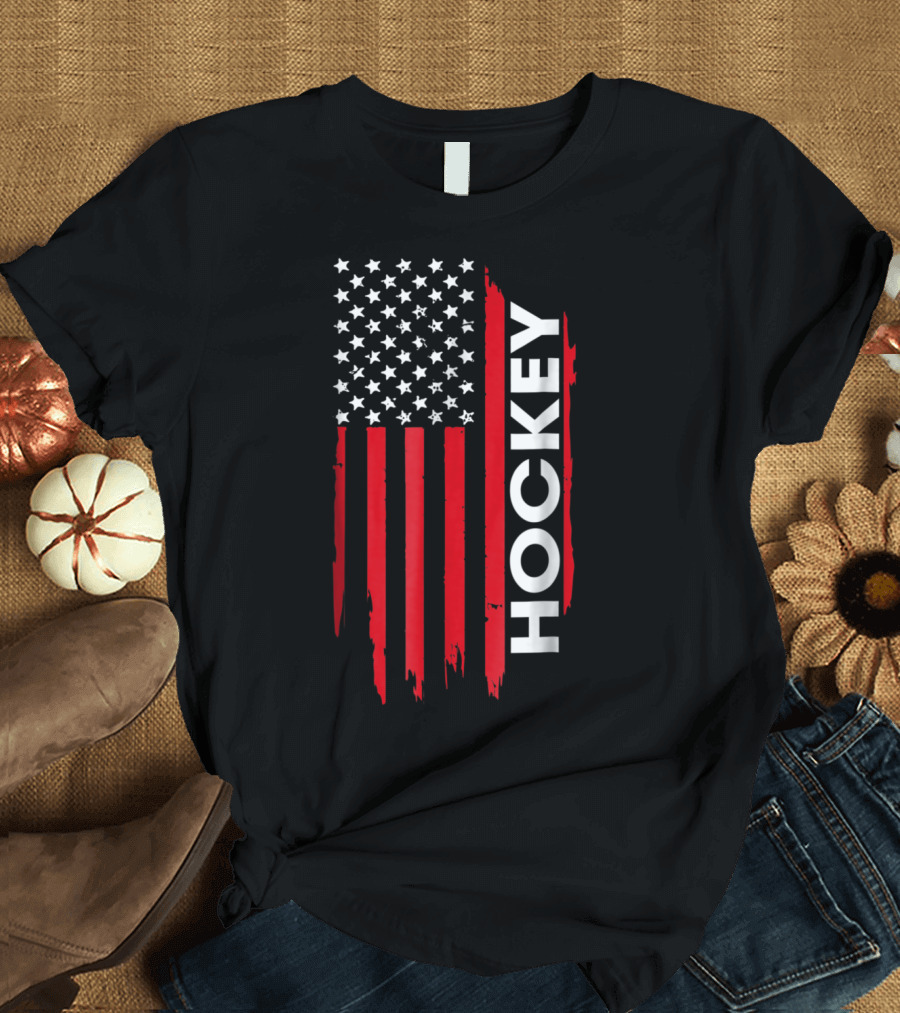 USA Flag Hockey T-Shirt