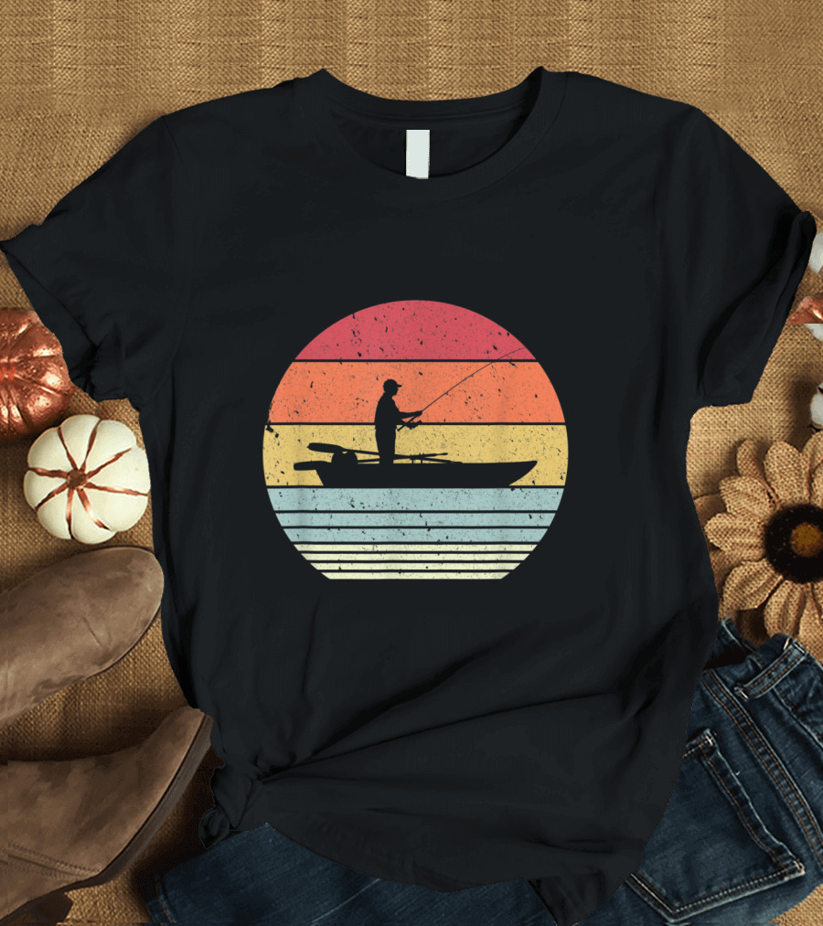 Vintage Sunset Fishing T-Shirt