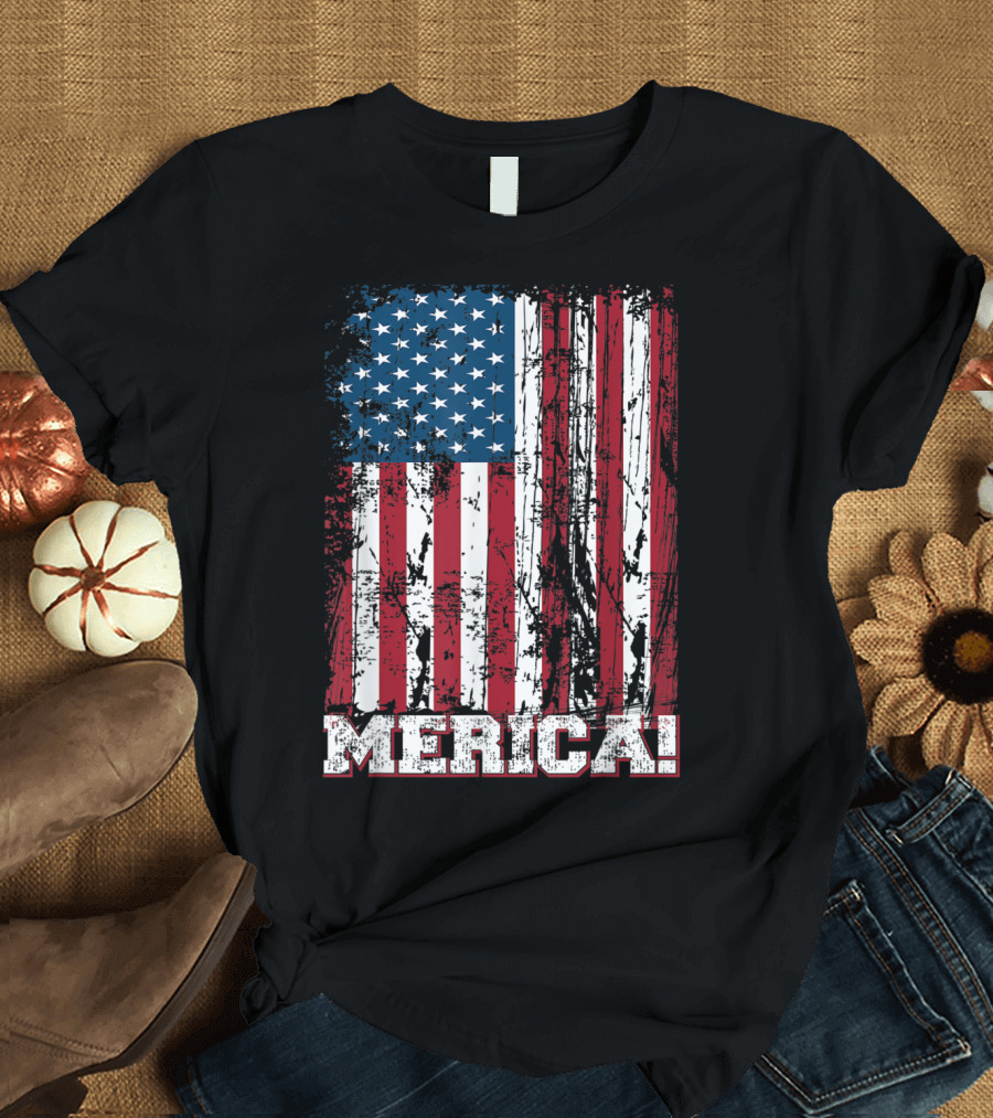 4th of July Independence Day American Flag 'Merica T-Shirt