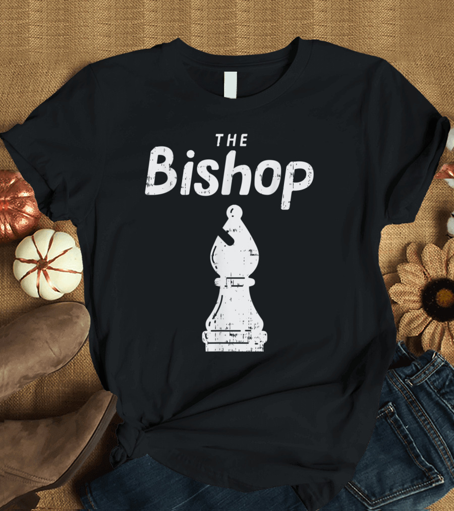 The Bishop Chess Piece Textured T-Shirt