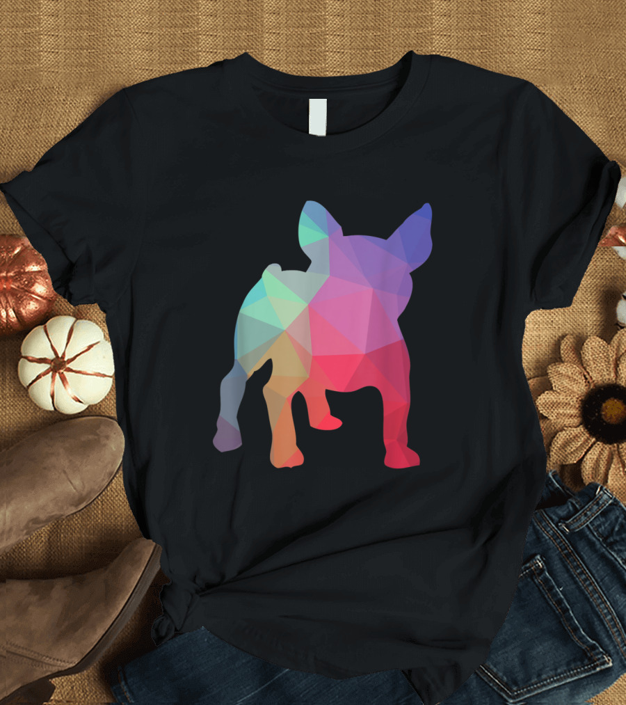 French Bulldog Geometric Poly Design for Dog Lovers T-Shirt