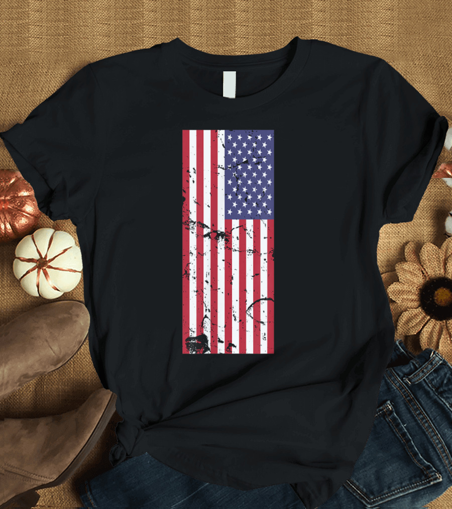 Distressed American Flag USA 4th Of July Independence Day T-Shirt