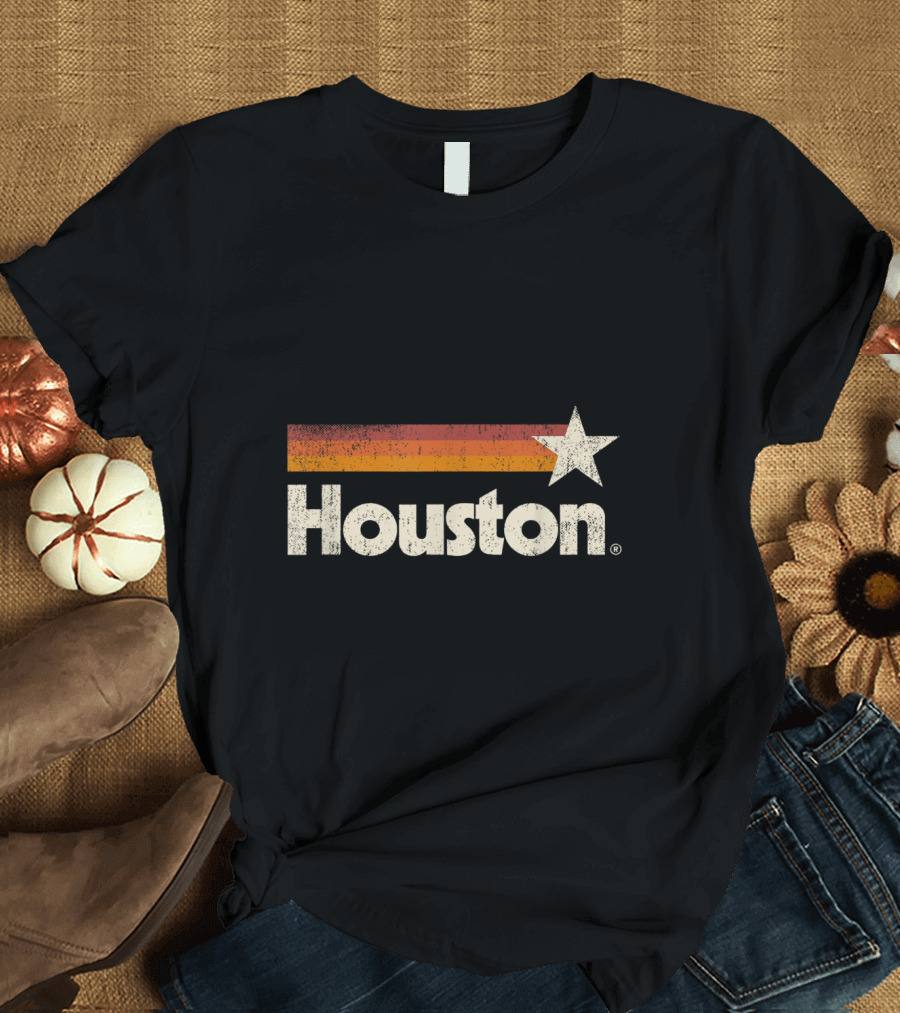 Houston Retro Stripe Star T-Shirt