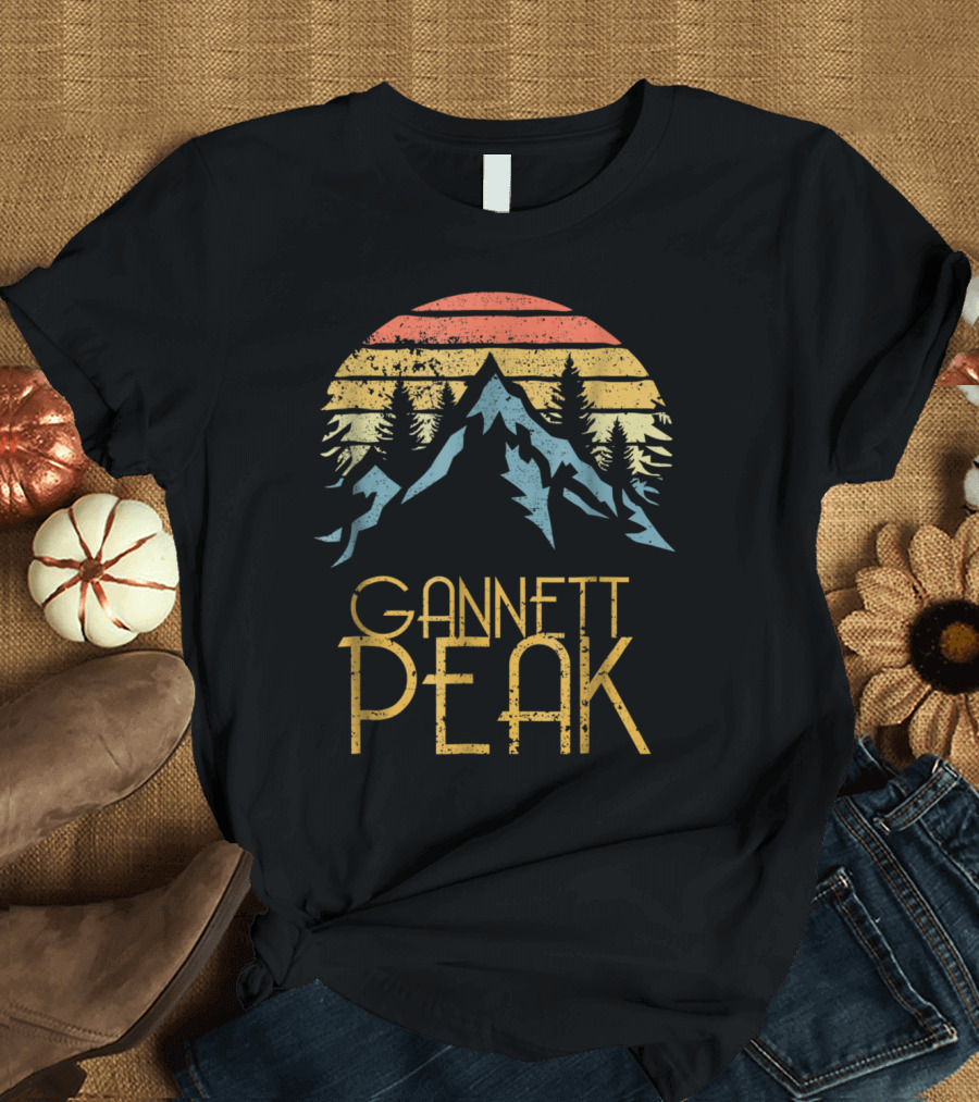 Gannett Peak Wyoming Mountains Sunset Camping Adventure T-Shirt