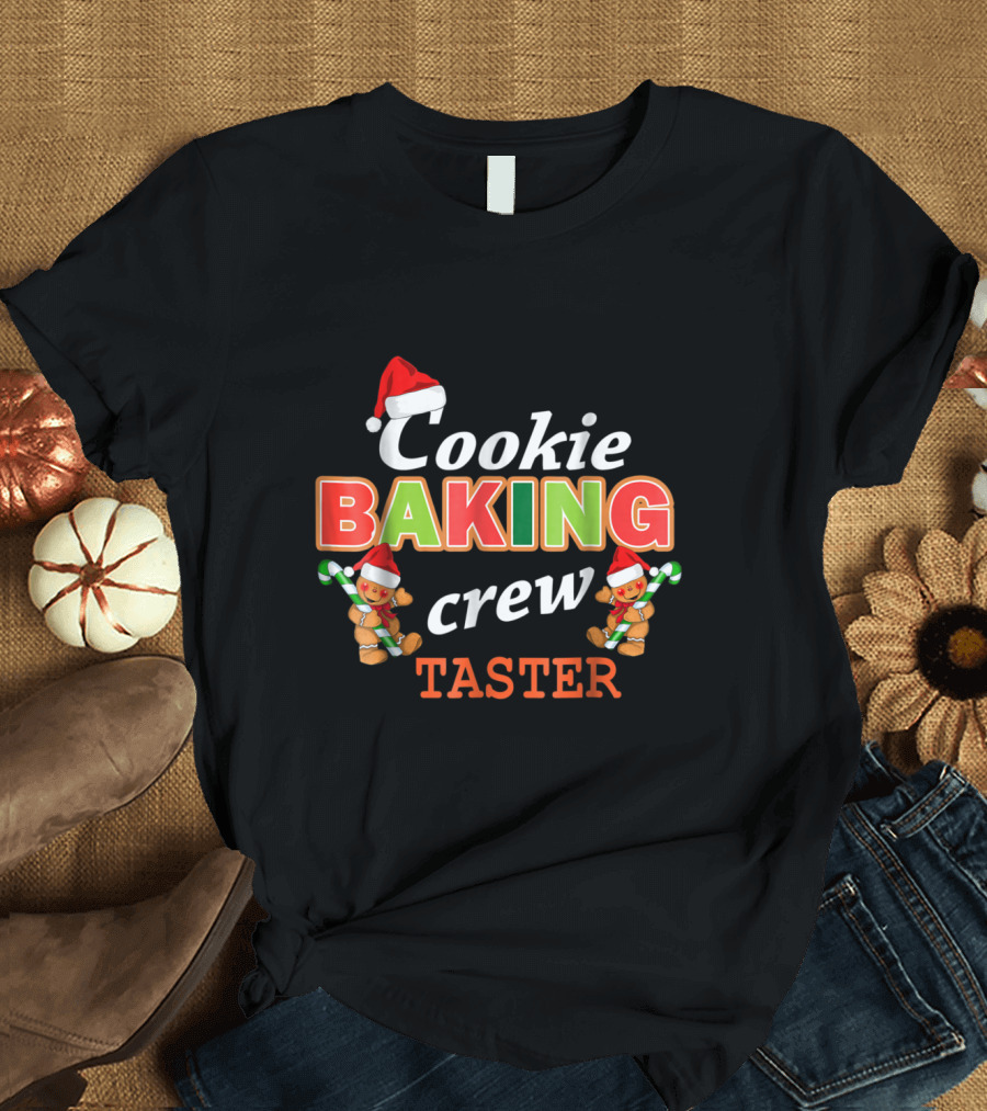 Cookie Baking Crew Taster Christmas Santa Gingerbreadman T-Shirt