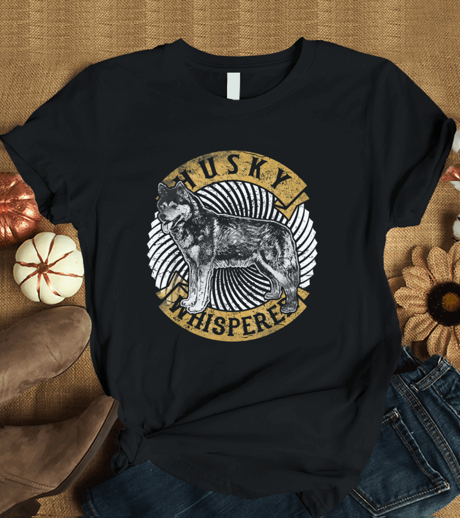 Husky Whisperer Siberian Love Funny Canine Spiral T-Shirt