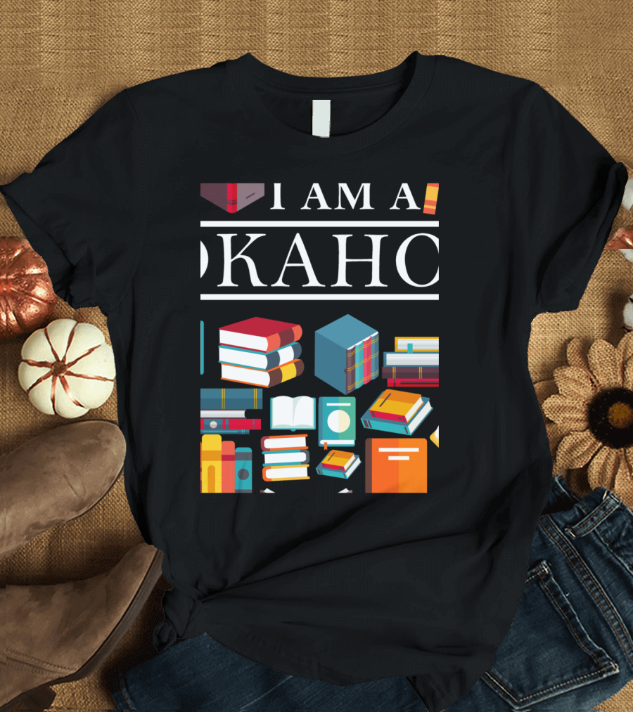 I Am A Bookaholic Funny Reading Books Stacked Colorful Book T-Shirt