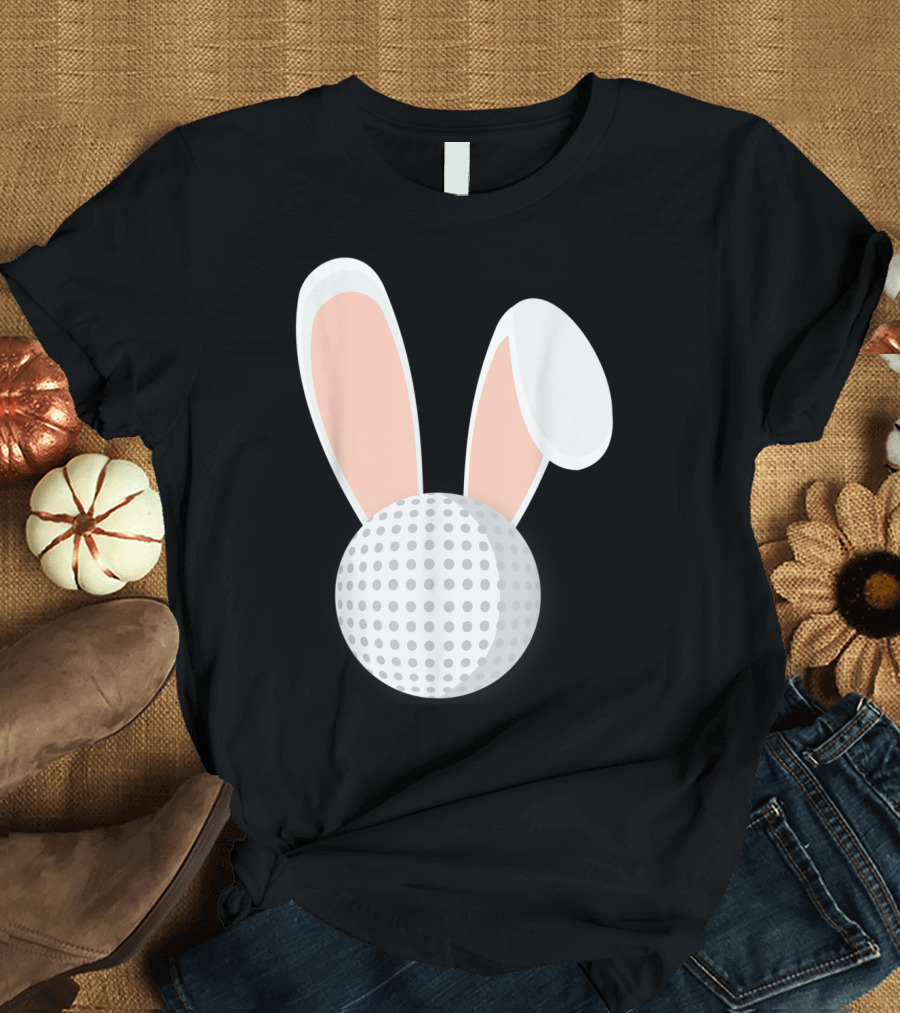 Easter Bunny Ears on Golf Ball Design Golfe T-Shirt