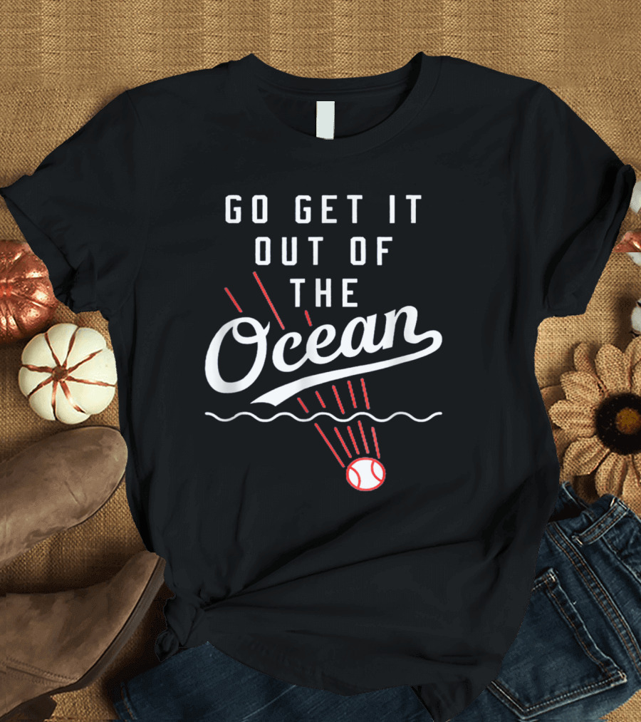 Baseball Ocean Get It Out Sports T-Shirt
