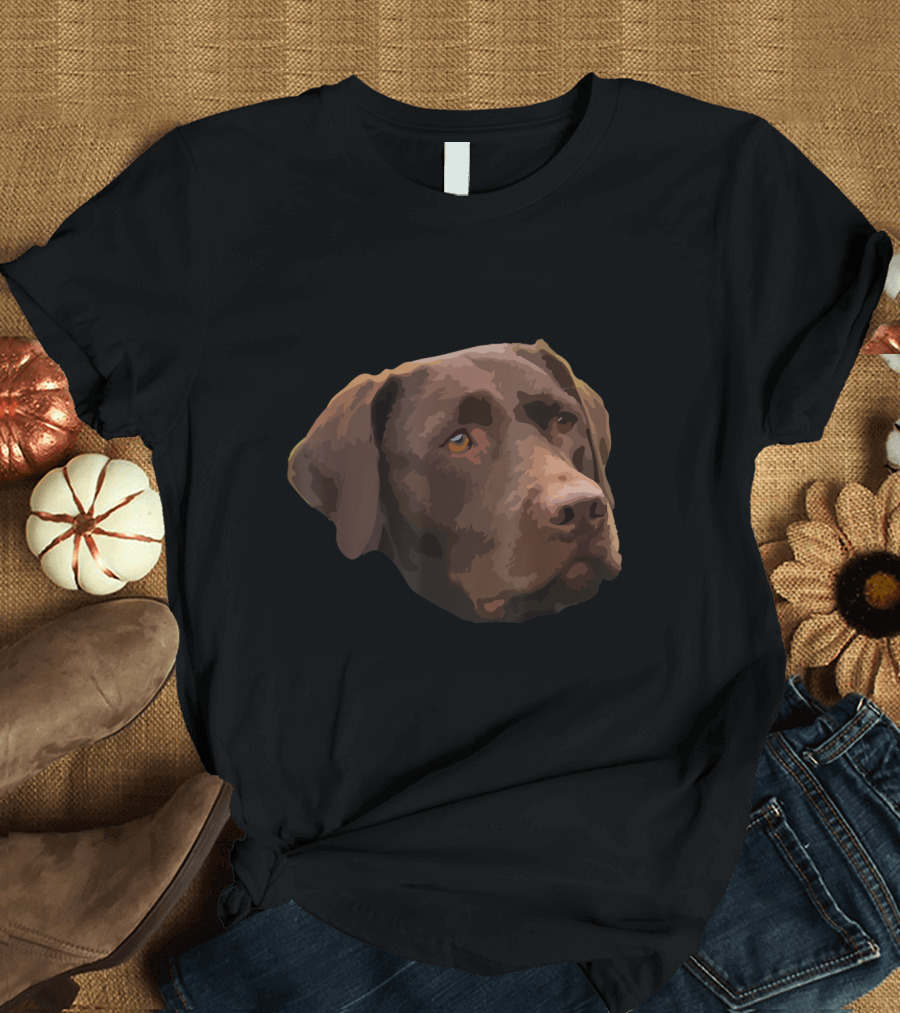 Chocolate Labrador Retriever Head T-Shirt