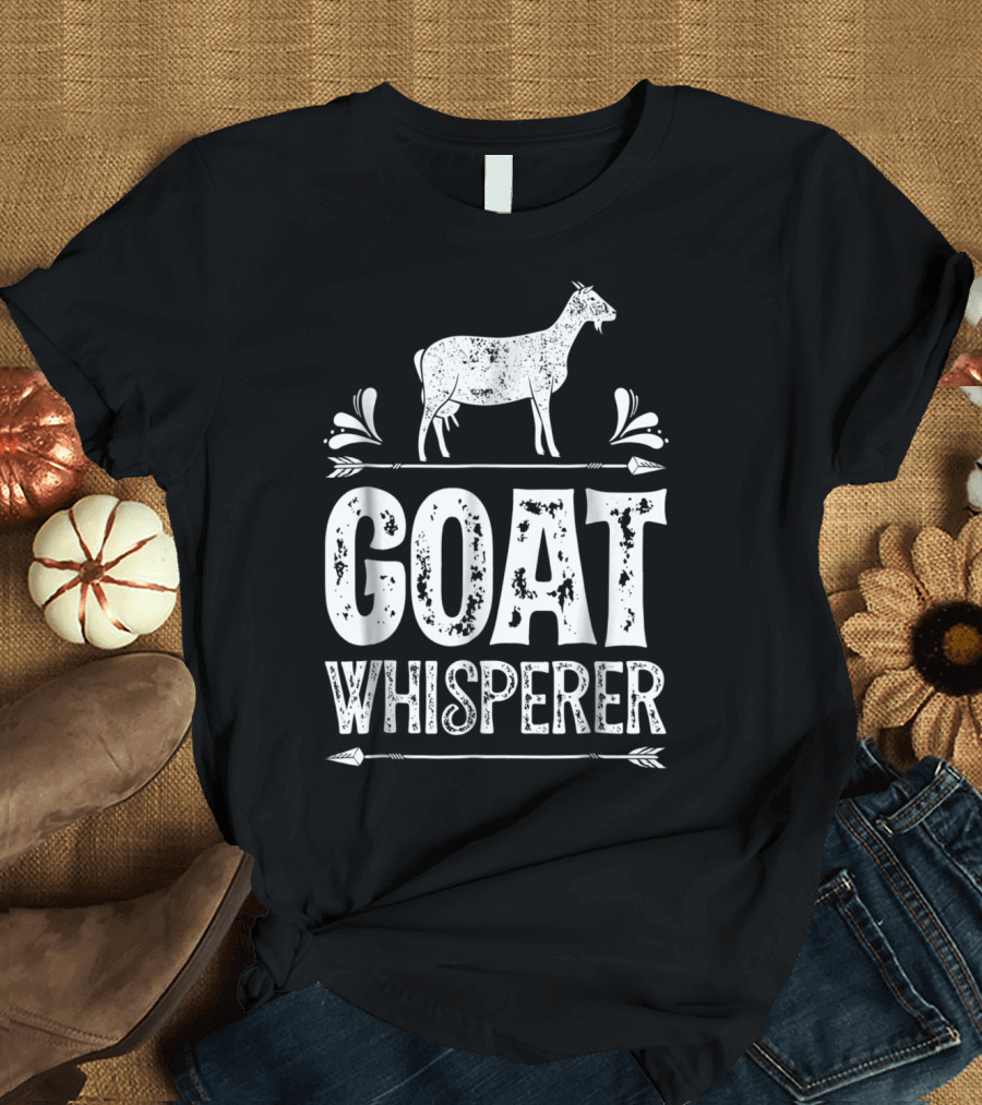 Goat Whisperer Girls Goats Farmer Rustic Farm Animal Lover T-Shirt