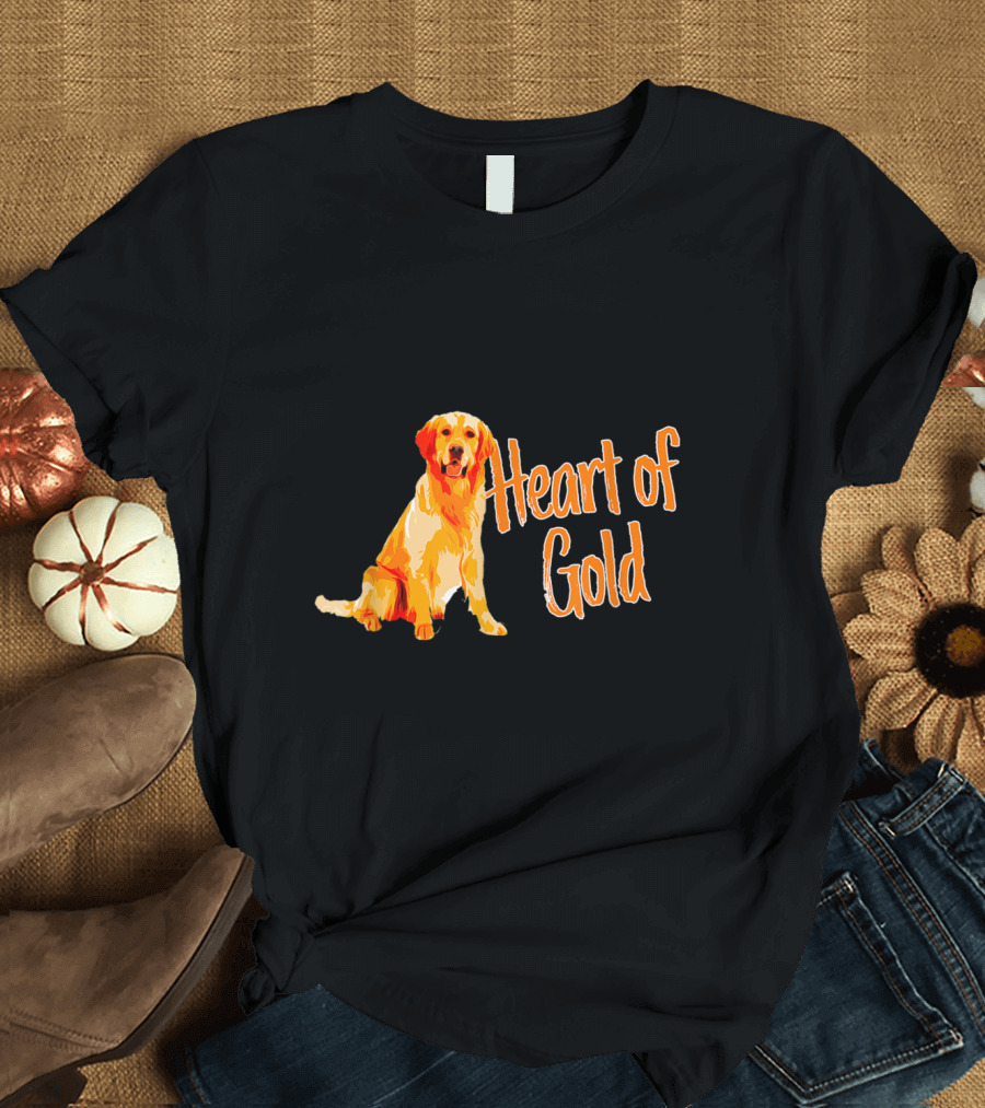 Heart of Gold Golden Retriever Dog T-Shirt