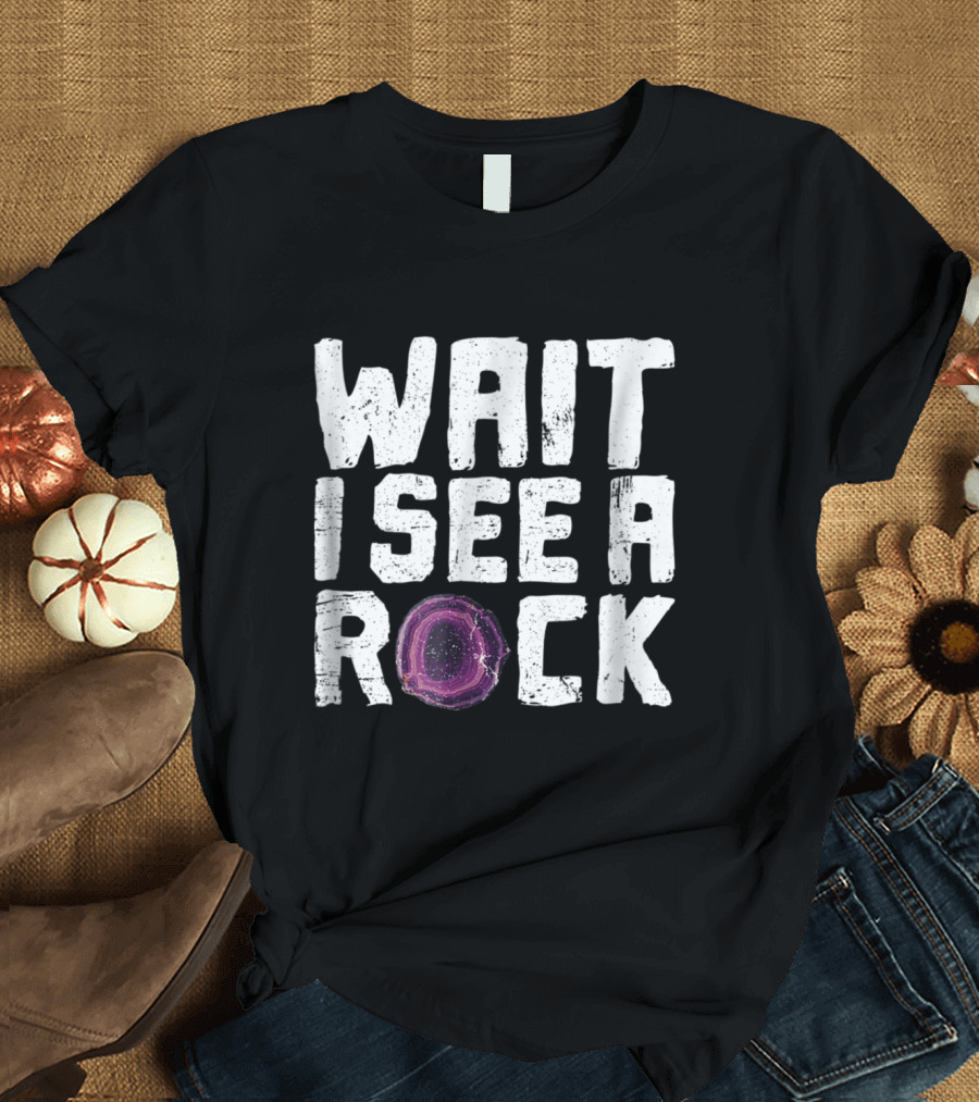Funny Geologist Wait I See a Rock with Geode T-Shirt