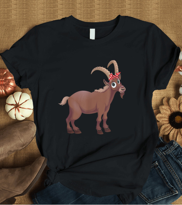 T-Shirt: Funny Goat Mom with Red Bandana Retro Style Mothe T-Shirt Funny Goat Mom with Red Bandana Retro Style Mothe T-Shirt