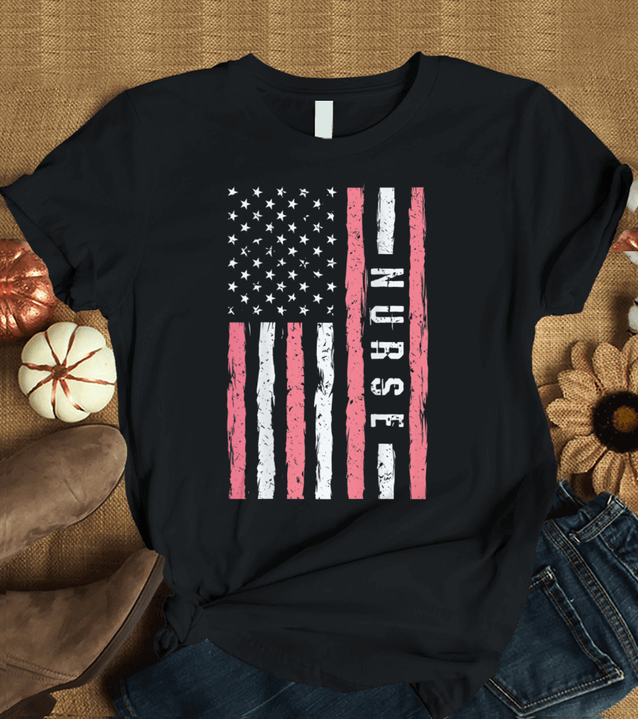 American Flag Vintage Nurse Quote T-Shirt