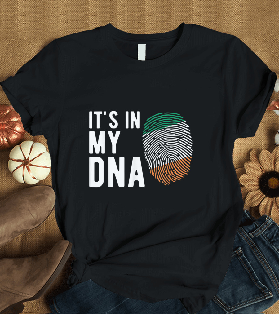 It's in My DNA Irish Flag Fingerprint T-Shirt