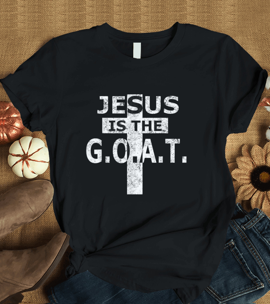 Jesus Is The G.O.A.T Cross Icon Christian Man's T-Shirt