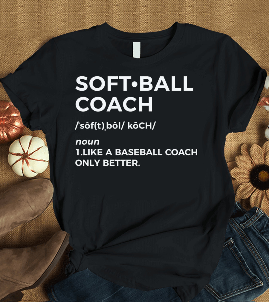 SOFTBALL COACH Definition Like A Baseball Coach Only Better T-Shirt