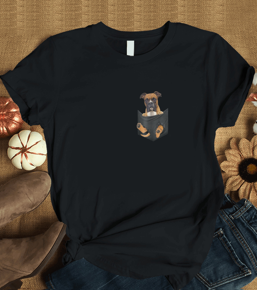 Boxer Inside Pocket Funny T-Shirt