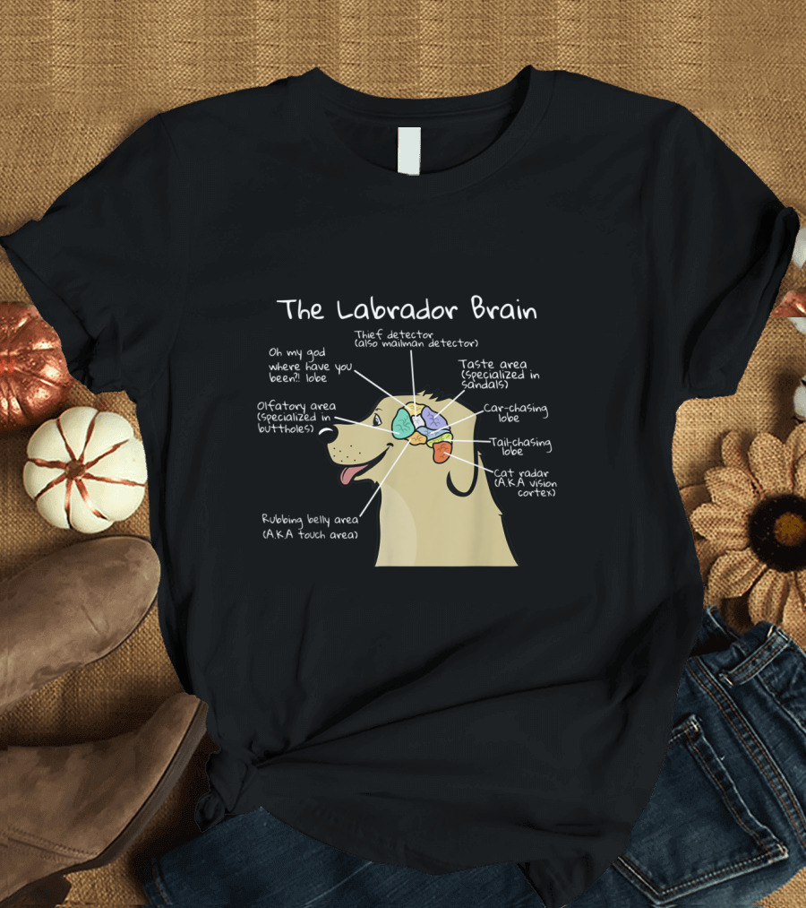 The Labrador Brain Funny Anatomy Dog Insights T-Shirt