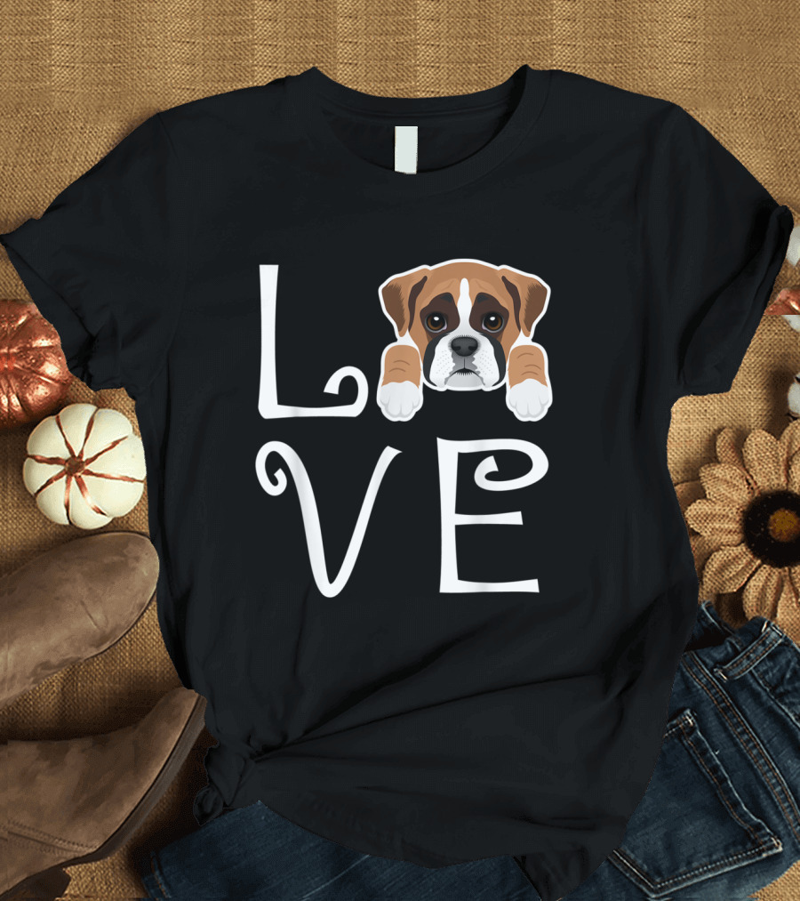 Boxer Love Puppy Dog Owner T-Shirt