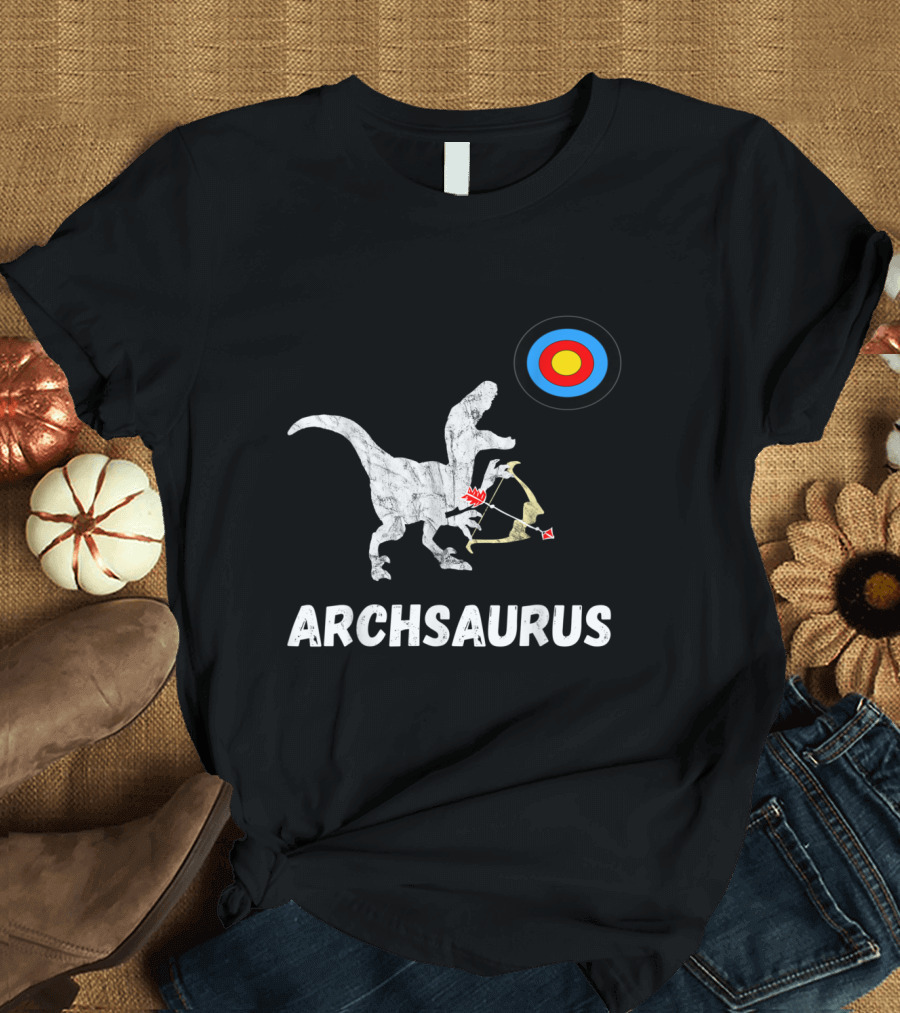 Archery Dinosaurs Archsaurus Trex Crossbow Shooting Hunt T-Shirt