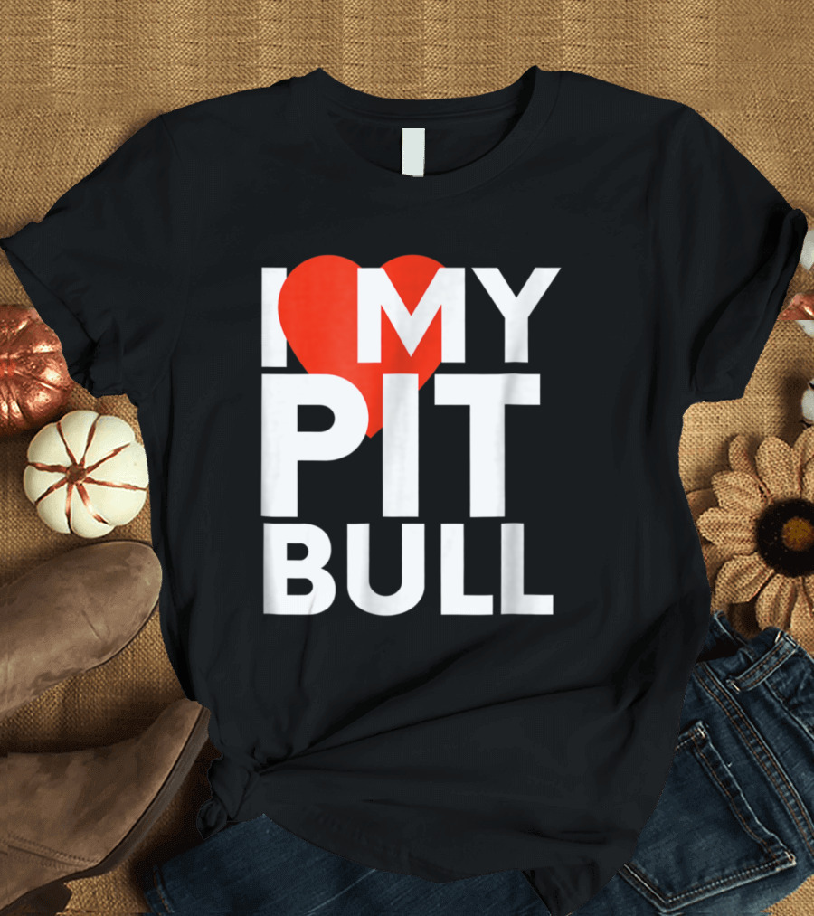I Heart My Pit Bull T-Shirt