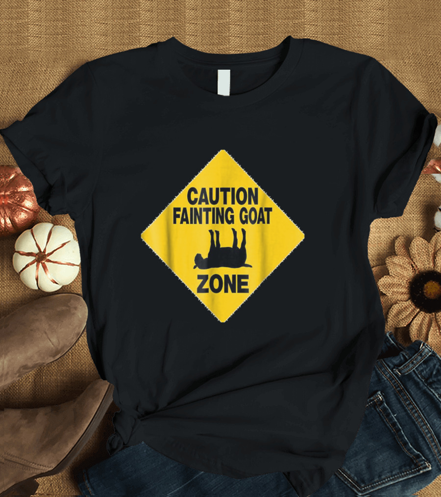 Caution Fainting Goat Zone T-Shirt