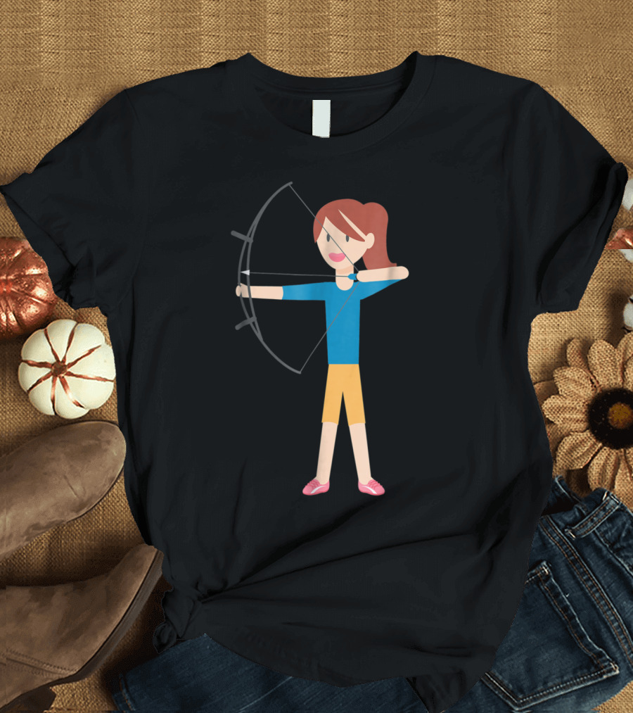 Youthful Archery Enthusiast in Action T-Shirt