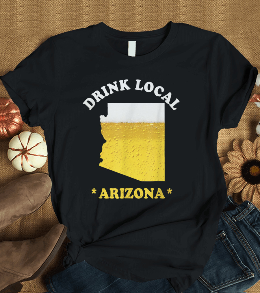 Drink Local Arizona Beer Map Brewmas T-Shirt