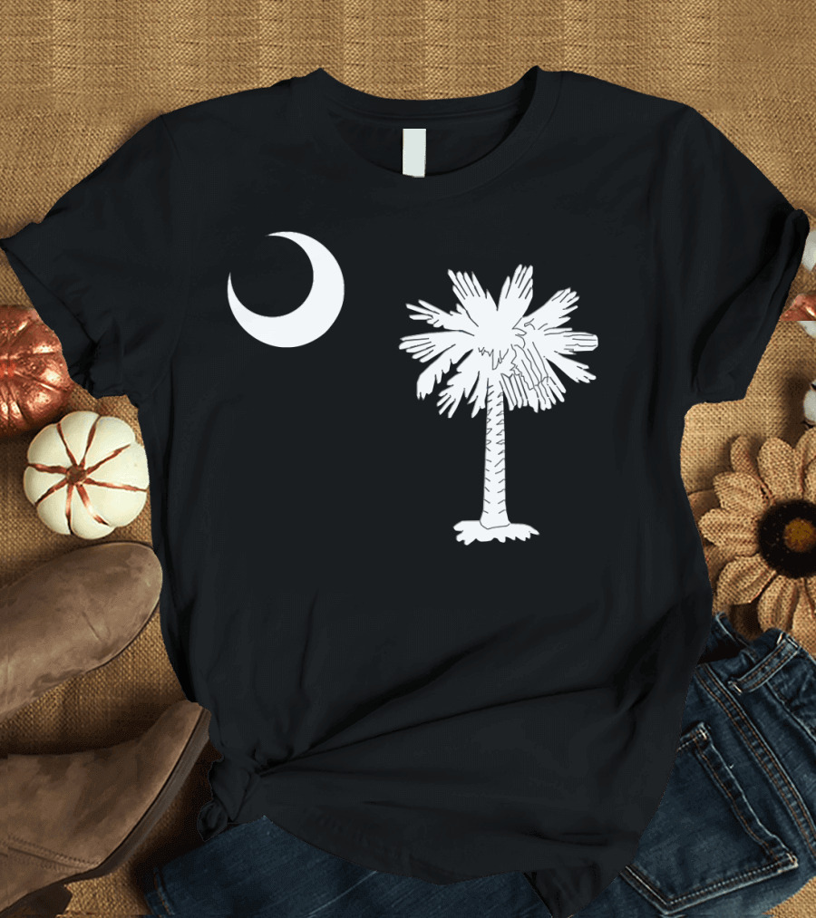 South Carolina Flag SC State Pride Palmetto and Crescent Moon T-Shirt
