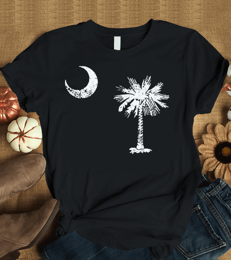 South Carolina State Flag Crescent and Palmetto USA T-Shirt