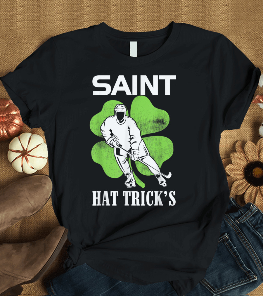 Saint Hat Trick's Day Hockey T-Shirt
