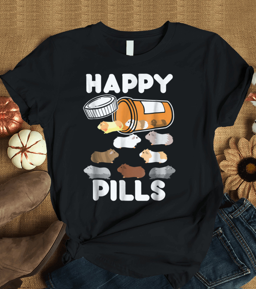 Happy Pills Guinea Pigs Fun Bottle Tumble T-Shirt