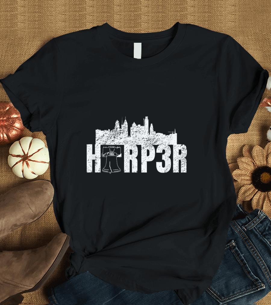Philadelphia Skyline Harper Liberty Bell Skyline PR3R T-Shirt