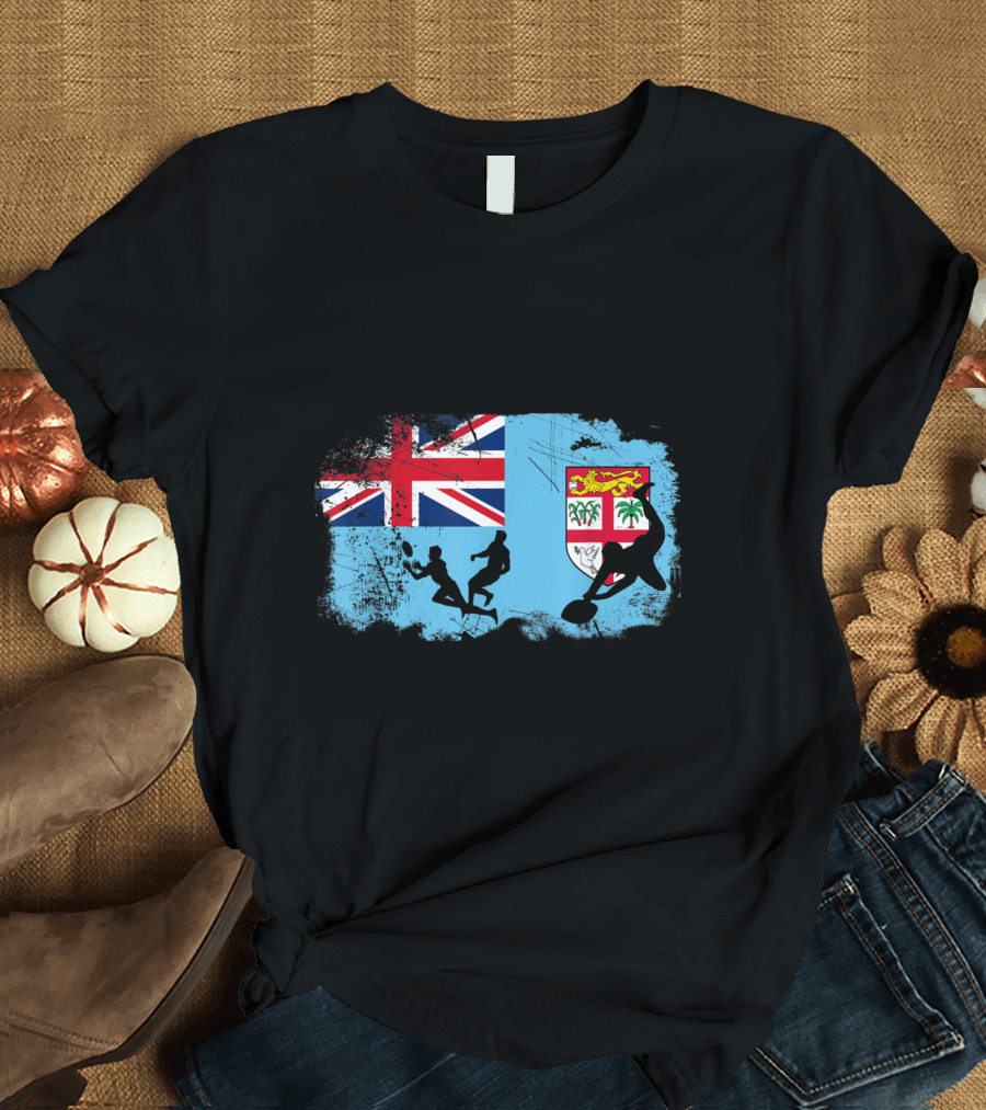 Fijian Flag Rugby Players T-Shirt