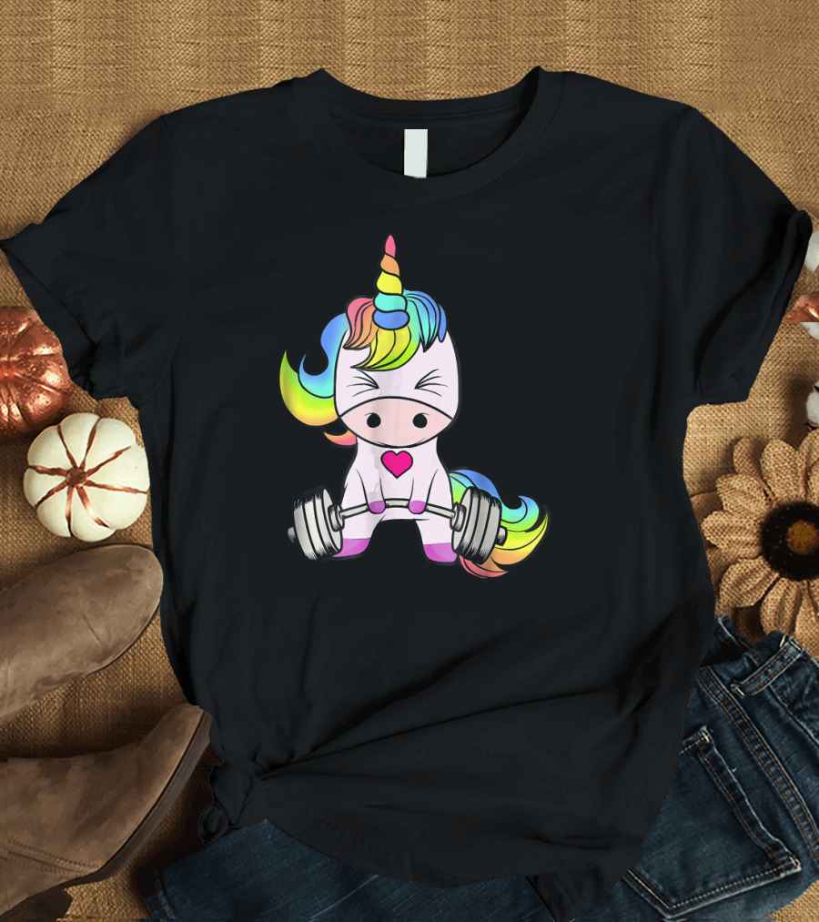 Unicorn Lifting Weights at Unicorn Gym T-Shirt