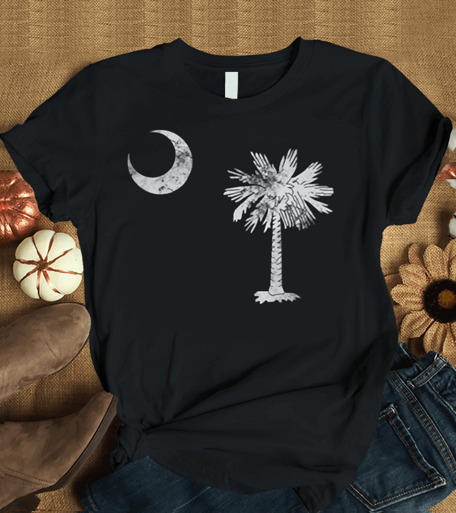 State Flag of South Carolina Palmetto and Crescent Moon T-Shirt