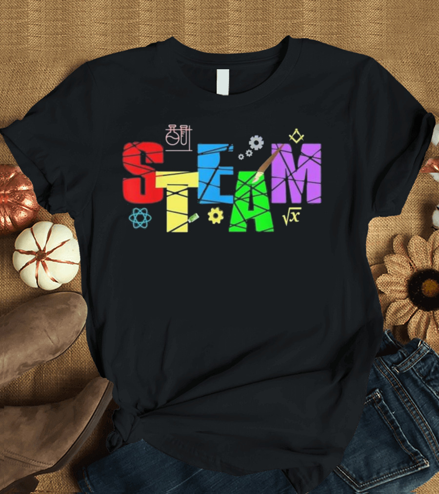 STEAM Science Technology Engineering Art Math Creativity Elements T-Shirt