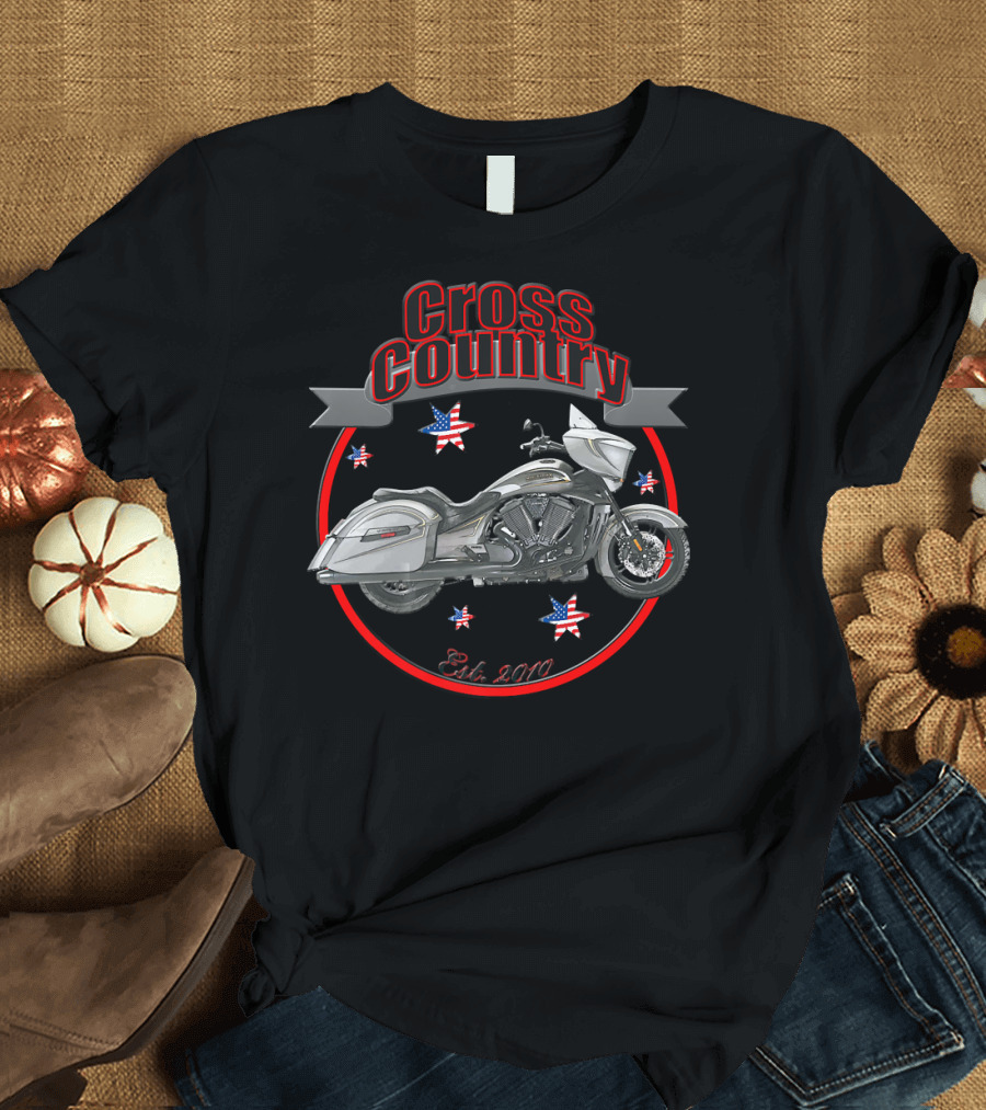 Cross Country Motorcycle U.S.A. Est. 2010 T-Shirt