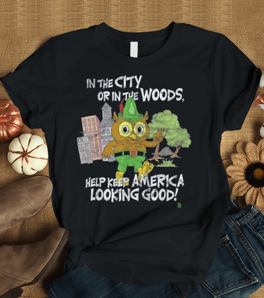 Woodsy Owl In The City Or In The Woods Help Keep America Looking Good T-Shirt