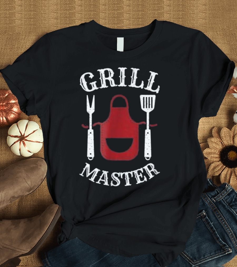 Grill Master Apron with BBQ Utensils T-Shirt